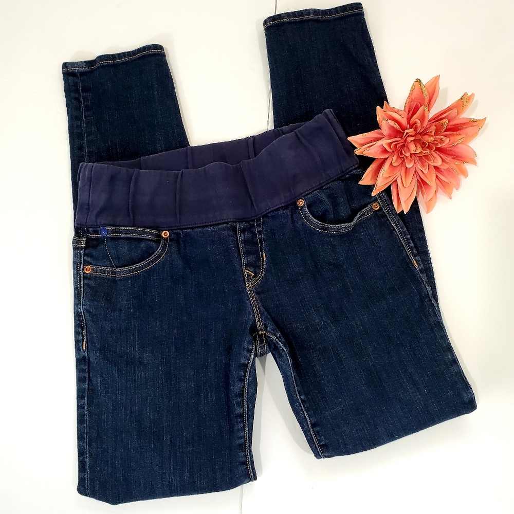 Gap 1969 Always Skinny Maternity Low Rise Dark Wash Jeans Size 26/2a